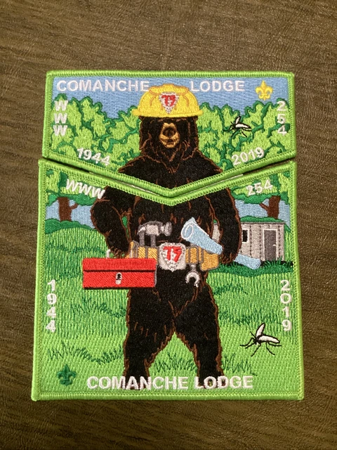 Boy Scout OA 254 Comanche Lodge 2019 75th Anniversary Spring Flap Set