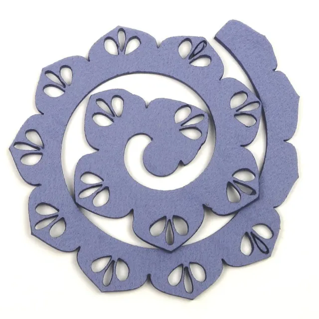 Pannolenci Spiralina Forata Pervinca cucito creativo per decorazioni