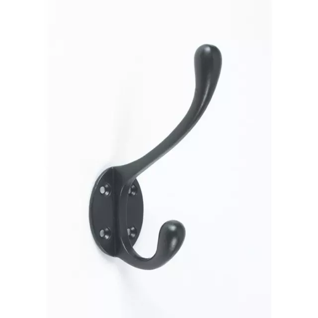 Cast Iron Black Coated Hasting Hat And Coat Hook