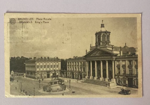 RP Europäische Postkarte KÖNIGSPALAST BRÜSSEL BELGIEN veröffentlicht 1925 