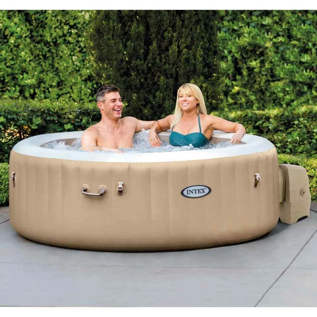 Intex vasca idromassaggio rotonda gonfiabile indoor outdoor piscina wellness riscaldamento massaggio INT
