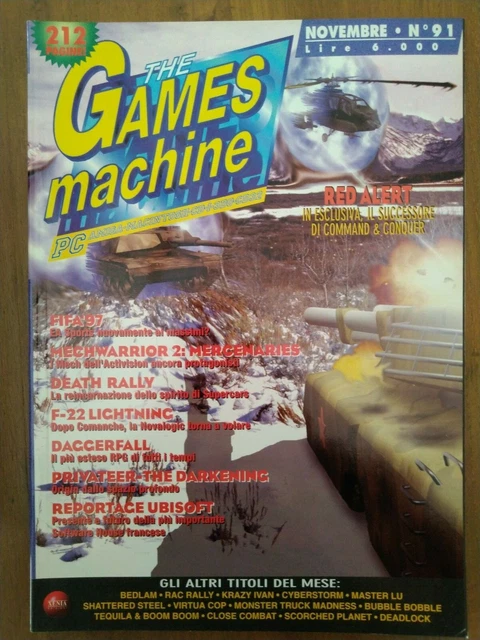 RIVISTA VIDEOGIOCHI TGM THE GAMES MACHINE N. 91 Novembre 1996 EUR 8,00 ...