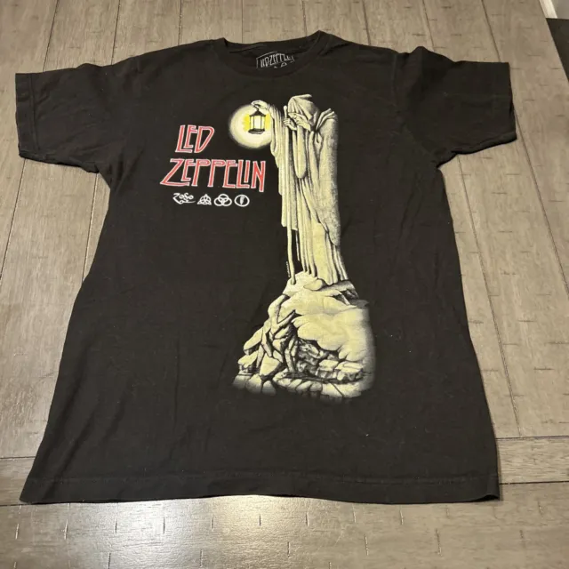LED ZEPPELIN IV Graphic Black Hermit Tee T-Shirt Officially Licensed ...