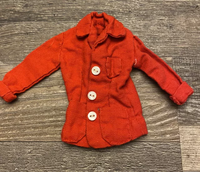 Vintage 1960s Barbie Doll Red Jacket/ Coat