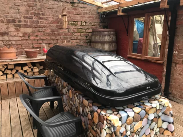 summit 430 litre roof box - used - black gloss