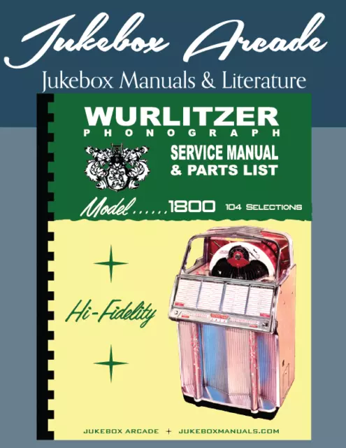 Wurlitzer Model 1800 Master Service & Parts Manual with Active Content in Color!