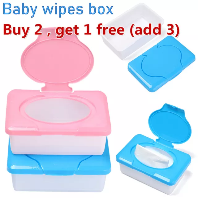 UK Dry Wet Tissue Paper Case Baby Wipes Napkin Storage Box Container Plastic