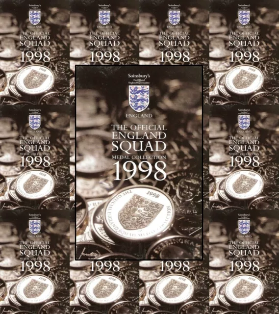 Sainsburys World Cup 1998 England Football Squad Single Coins – Various Multi