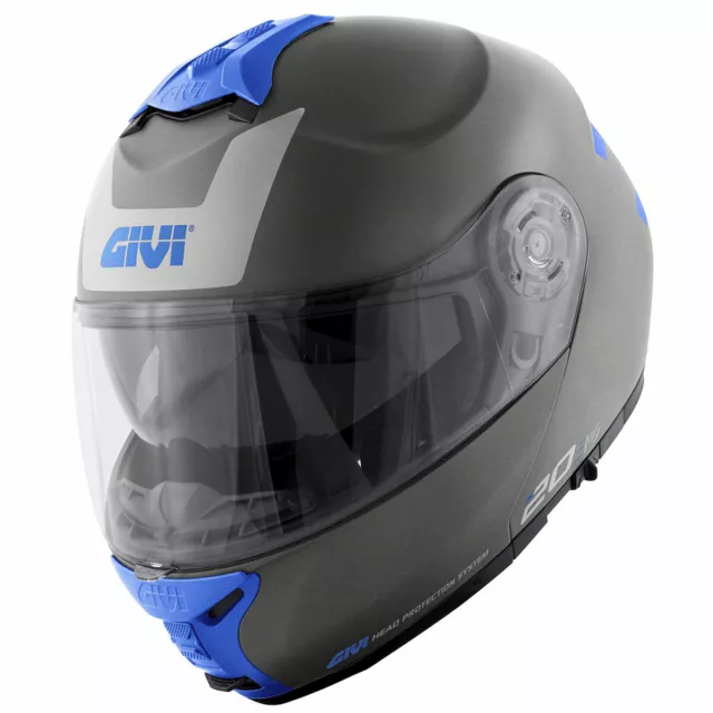 Helm Modular GIVI X.20 Expedition Evo Silber/Blau