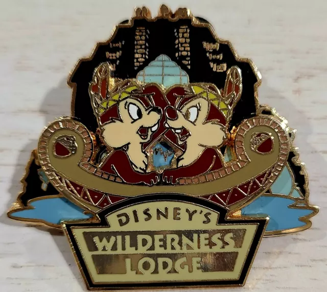 Disney Pin WDW Wilderness Lodge Resort Chip & Dale Canoe Ride Salute 2007