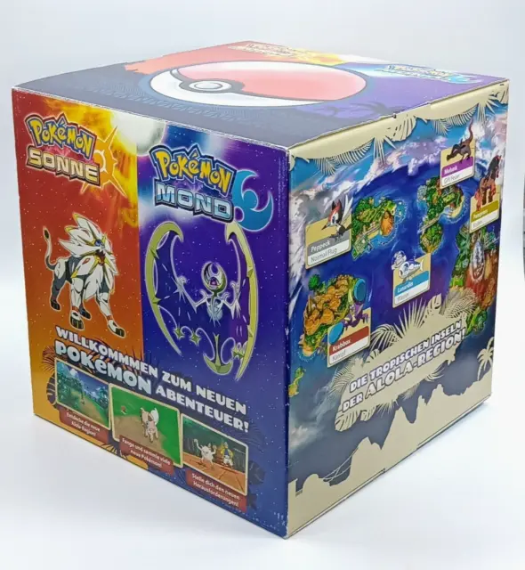 Pokémon Sonne Mond Aufsteller Werbung Orignial Nintendo Deko Würfel Promo Pappe