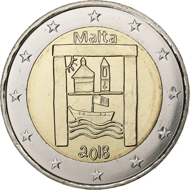 [#376047] Malta, 2 Euro, From Children in solidarity, 2018, Bi-Metallic, MS