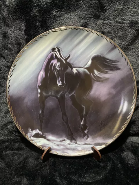 Decorative Horse Collectors Plate From The Bradford Exchange “Shadow Dancer”