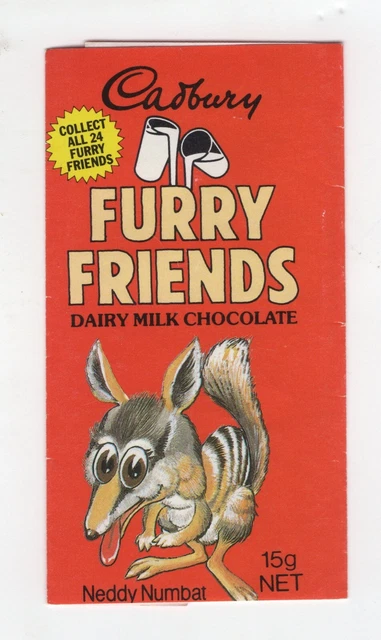 AUSTRALIAN CADBURY FURRY FRIENDS Wrapper 1987. #09 Neddy Numat $6.99 ...