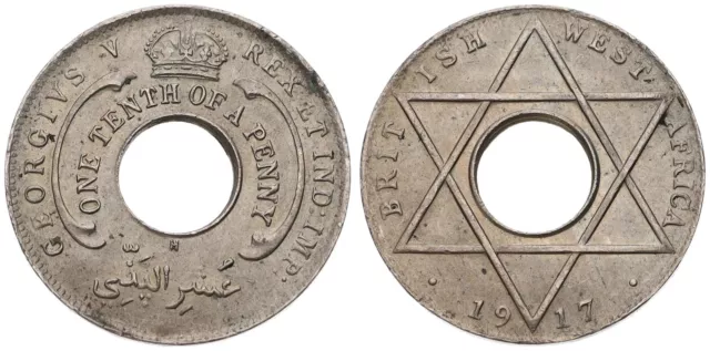 Britisch Westafrika - British West Africa 1/10 Penny - verschiedene Jahrgänge