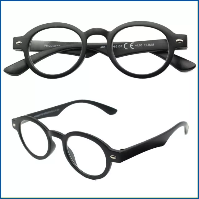 occhiali da lettura vista uomo donna stile tondi rotondi adulto unisex 1 2 3 .5