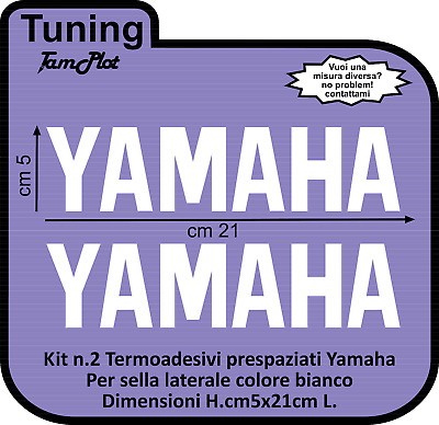 adesivo yamaha per sella scritta termica logo stencil stickers con ferro/stiro