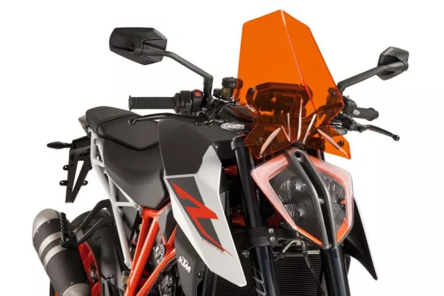 Puig 9692T Windschild Sport kompatibel fuer KT 1290 Superduke R 2017- orange get 3