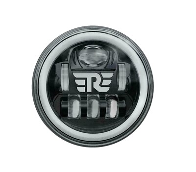 ECS LED Phare Avant Rond Avec Angel Eye Projecteur Double DRL Pour royal enfield ECS 