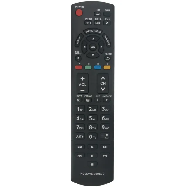 New N2QAYB000570 Remote for Panasonic TV TC-P42S30 TC-L37U3 TC-P46S30 TC-P50S30