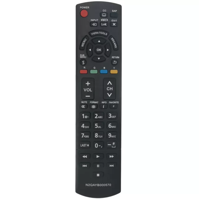 New N2QAYB000570 Remote for Panasonic TV TC-P42S30 TC-L37U3 TC-P46S30 TC-P50S30 New N2QAYB000570 Remote for Panasonic TV TC-P42S30 TC-L37U3 TC-P46S30 TC-P50S30