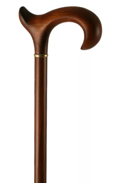 Beech Scorched Fashioned Derby Walking Stick - Left 3
