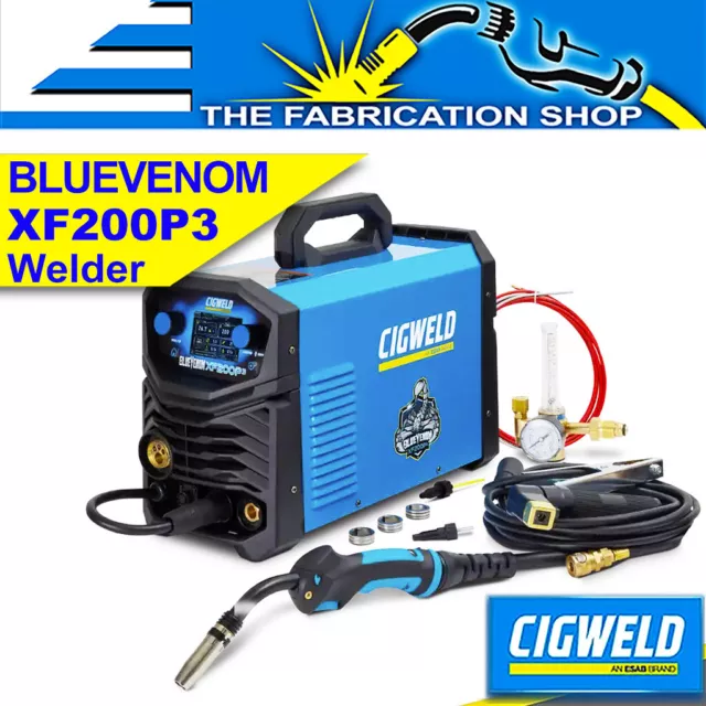 Cigweld Blue Venom XF200P3 Multi Mig Tig Stick Welder Machine Welding W1400200