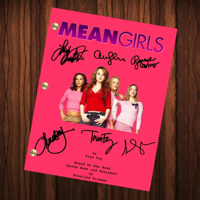 Mean Girls Autographed Signed Movie Script Reprint Lindsay Lohan Rachel McAdams