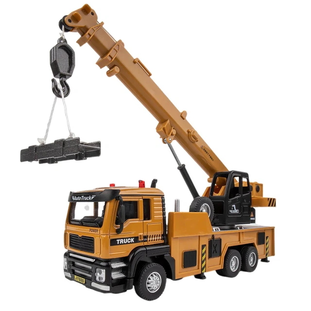 WORK LIGHTS CRANE Truck for Children Construction Vehicle Toy Mini