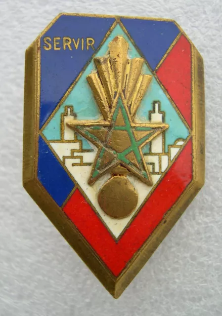 INSIGNE 12° LEGION GARDE REPUBLICAINE MAROC   gendarmerie obsolète