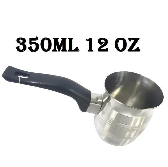 Turkish Coffee Warmer Pot 350ml Milk Sauce Melting Pot Stainles Steel Butter Jug