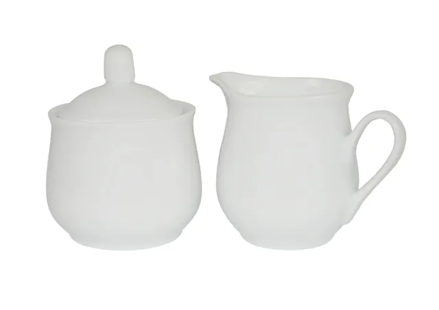 Milch und Zucker Set mit Deckel 3-teilig Porzellan Milchkännchen Provance