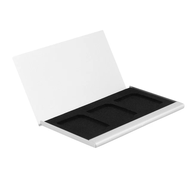 Estuche para tarjetas de memoria de aleación de aluminio portatarjetas para 3 PIEZAS tarjetas X7U9