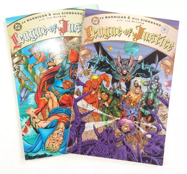 Elseworlds: League of Justice Book #1 + 2 Set (1996 DC) NM Superman TPB Comics