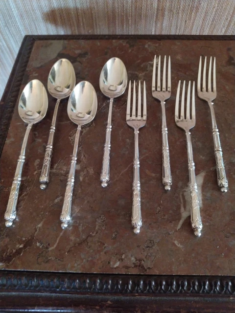 Ensemble De Couverts Art Déco – Manches Métal Argenté – Service De Découpe Vintage