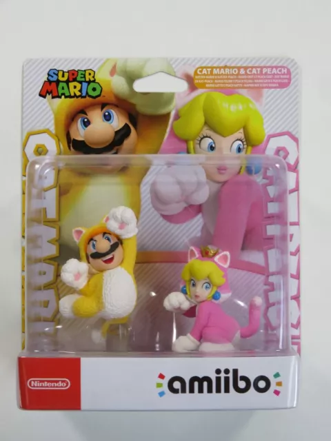 Amiibo Cat Mario & Cat Peach (Super Mario) Euro (Neuf - Brand New)