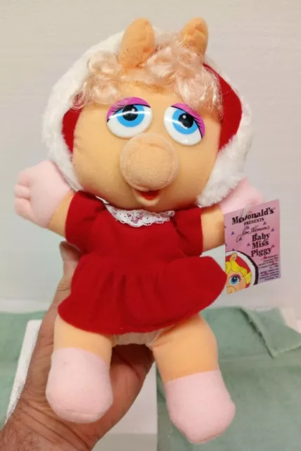 Vtg 1988 Baby Miss Piggy Jim Henson Mcdonalds Stuffed Animal Muppet Plush New