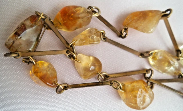 Ancien Collier Oriental En Pâte De Verre - Vintage
