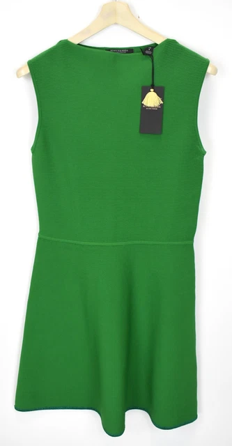 Scotch & Soda Abito Donna Grande senza Maniche Girocollo Elasticizzato Verde
