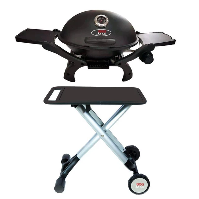 BBQJungs Gasgrill & klapp Grillwagen BBQ Grill Set Tischgrill Camping Garten Bal