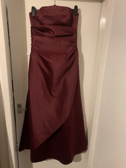 Wine Coloured Bridesmaid/Evening/Prom Dress Size 18 - Please Read Description