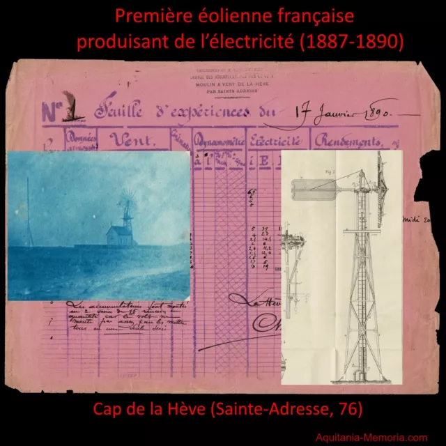 Première éolienne française produisant de l’électricité (1887-1890)