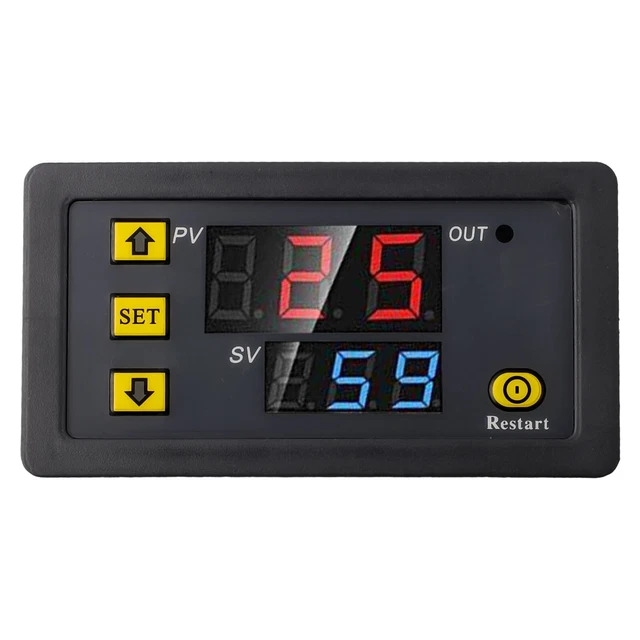 DELAY RELAY DUAL Display 20A Timer Switch ON-Off Control Switch Module ...