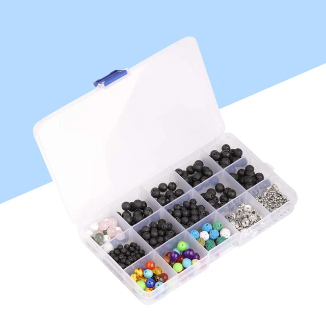 500pcs DIY Beads Assorted Natural Stones Beads Alloy Spacers DIY Supplies