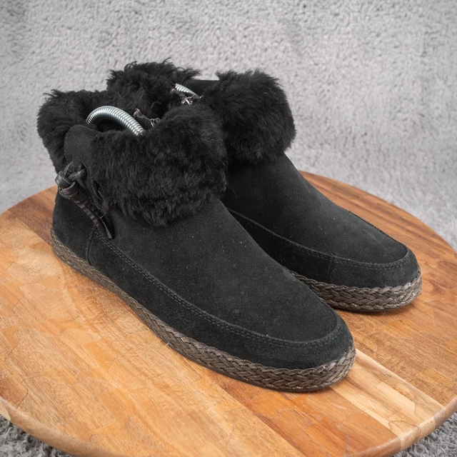 UGG ELOWEN BOOT genuine shearling bootie black Women's Size 8 £29.60 ...