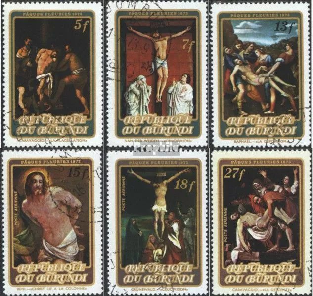 Burundi 920A-925A (edición completa) usado 1973 semana santa: pinturas