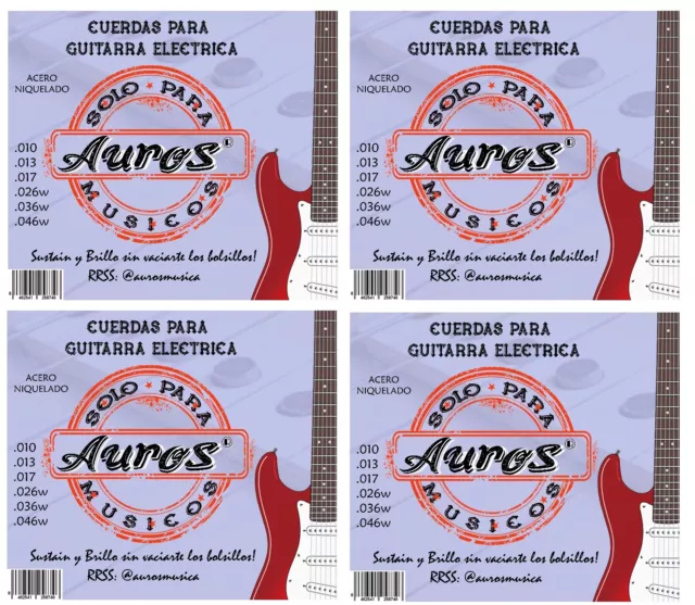 Cuerdas para Guitarra Eléctrica de la marca española AUROS