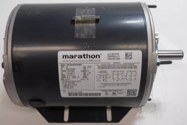 3/4Hp Marathon 1800Rpm 56 208-230/460V Dp 3Ph Motor K277