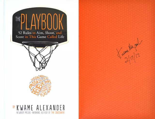 Kwame Alexander~SIGNED & DATED~The Playbook~1st/1st+Photos! Newbery Medal Winner