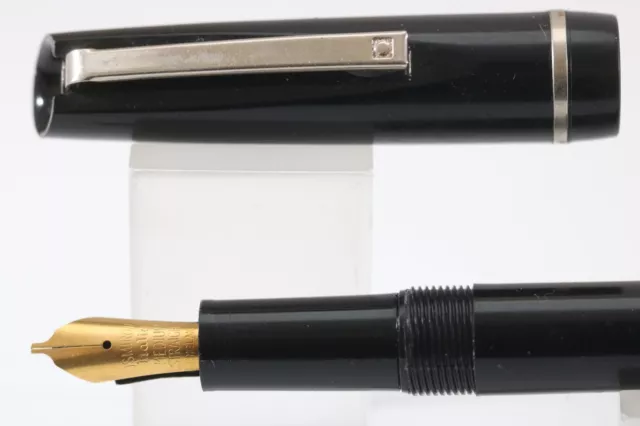 Vintage Osmiroid No. 65 Black Italic Medium Straight Fountain Pen, CT